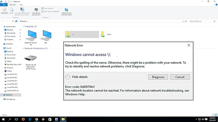 How to Fix Network Error Windows Cannot Access In Windows 10/8.1/7