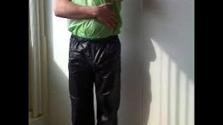 New shiny nylon shirt with a pamy/gabinchen pants