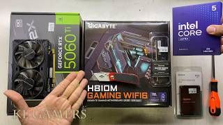 intel Core ULTRA 5 225 GIGABYTE H810M GAMING WIFI6 TECWARE QUANTUM M ATX RTX5060Ti Gaming PC Build