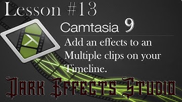 Camtasia Studio 9   Add a single transition effect to multiple clips on a one layer