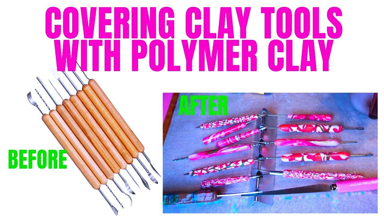 Polymer Clay DIY | Covering My Clay Tools with Leftover Clay Canes