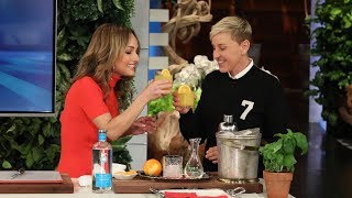 Giada De Laurentiis Teaches Ellen Italian Words While Cooking Up Italian Food