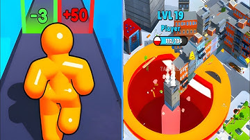 🏂Tall Man Run VS Hole.io- Satisfying ASMR Gameplay Showdown on Android & iOS #gaming #ios #games