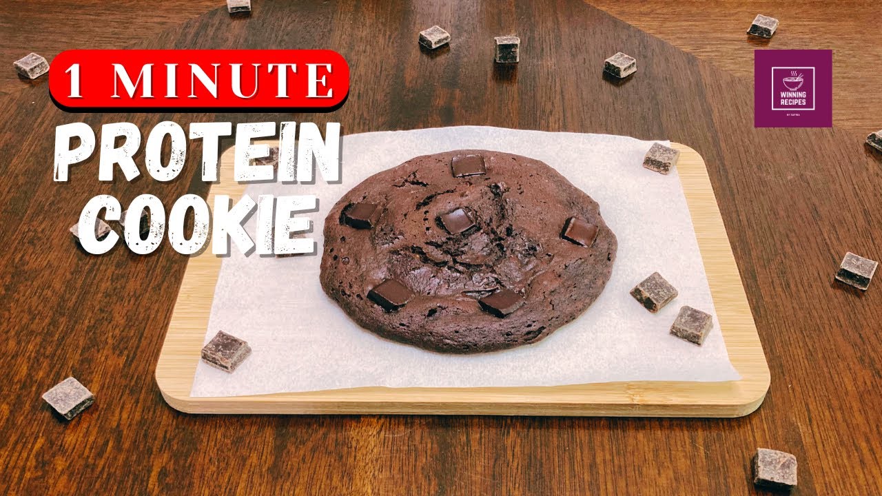 1-MINUTE Microwave Chocolate Protein Cookie | VEGAN & GLUTEN-FREE | The EASIEST Chocolate Cookie 🍪