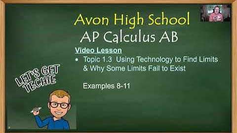 Avon High School - AP Calculus AB - Topic 1.3 - Examples 8-11