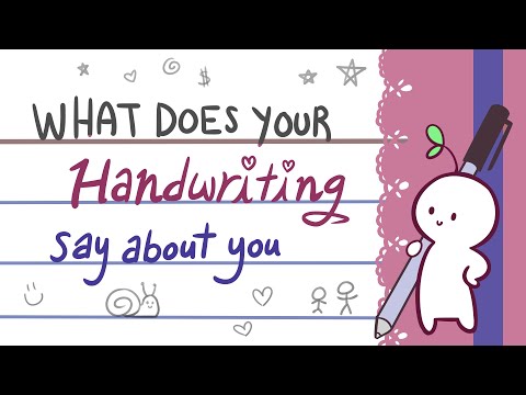 Video: How To Recognize A Character By Handwriting
