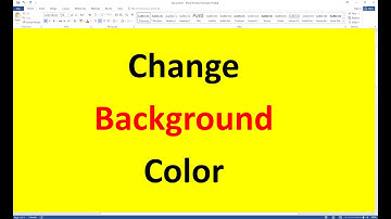 ms word background color change