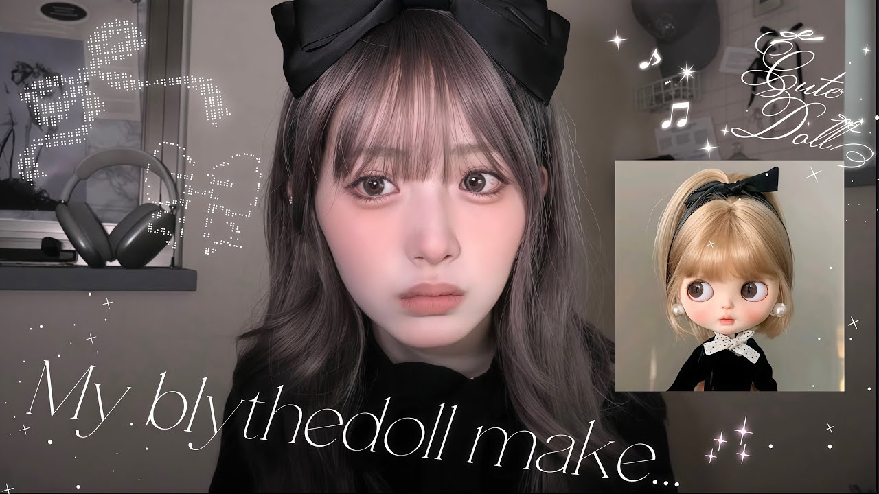 【GRWM】今流行りのブライス人形メイクをしながらわたしのことをおしゃべり☀️🫧最高に可愛いメイクの出来上がり🎀｜Blythe Doll Makeup