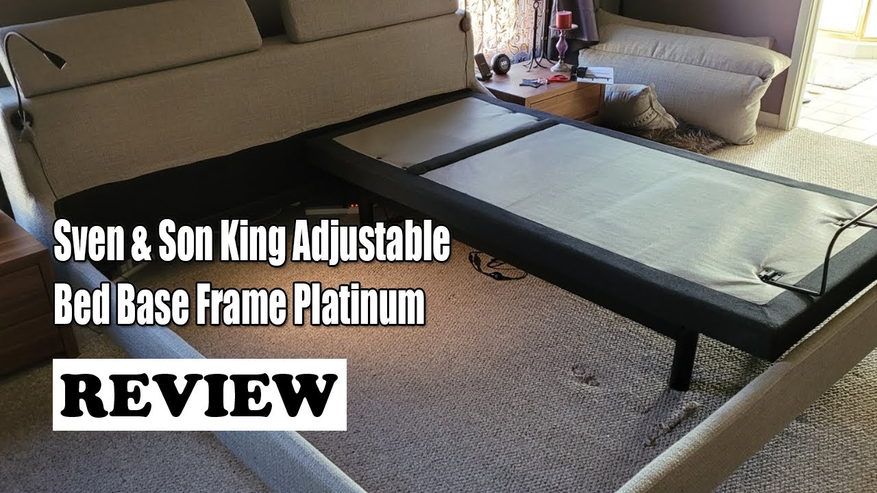 Sven & Son King Adjustable Bed Base Frame Platinum Review 2022 YouTube