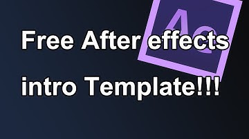 Free intro template for after effects (no plugins needed)