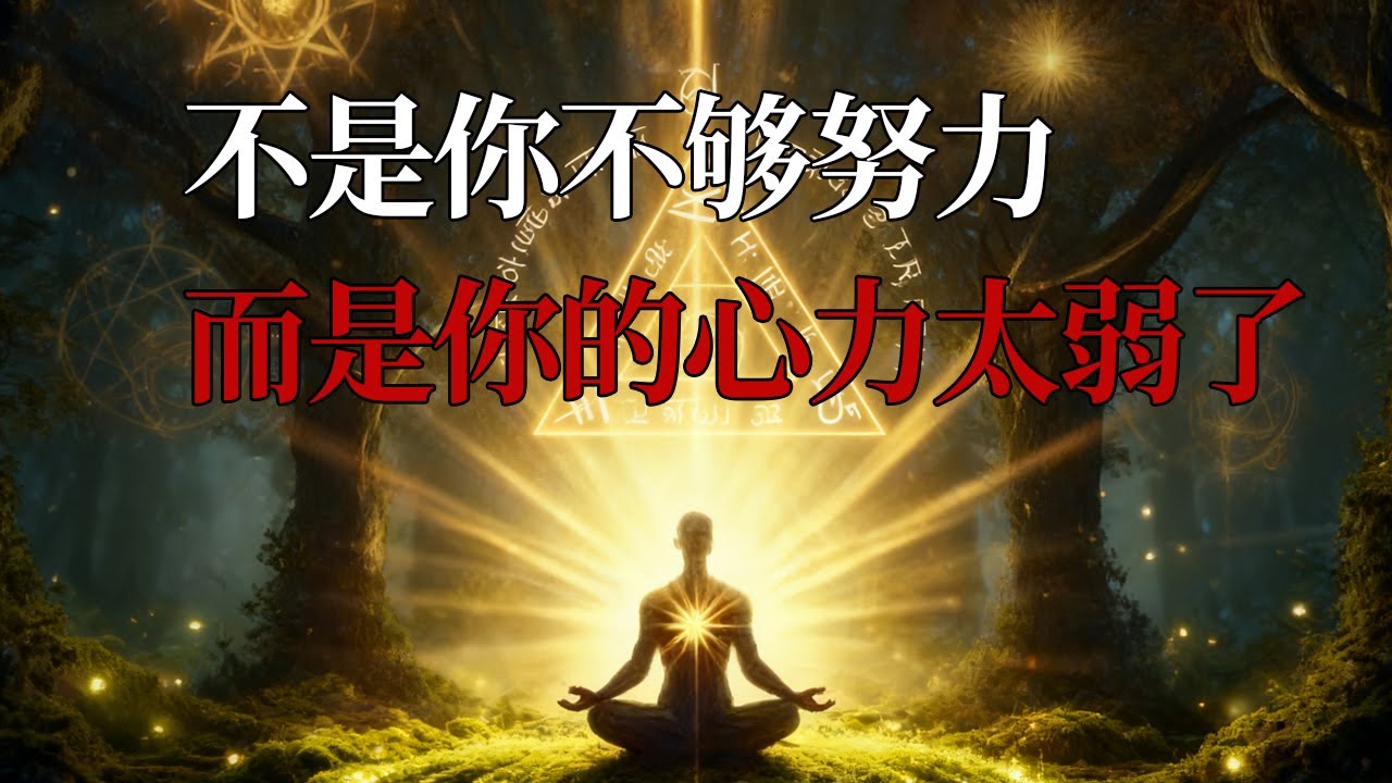 不是你不够努力，而是你的“心力”太弱了！ 