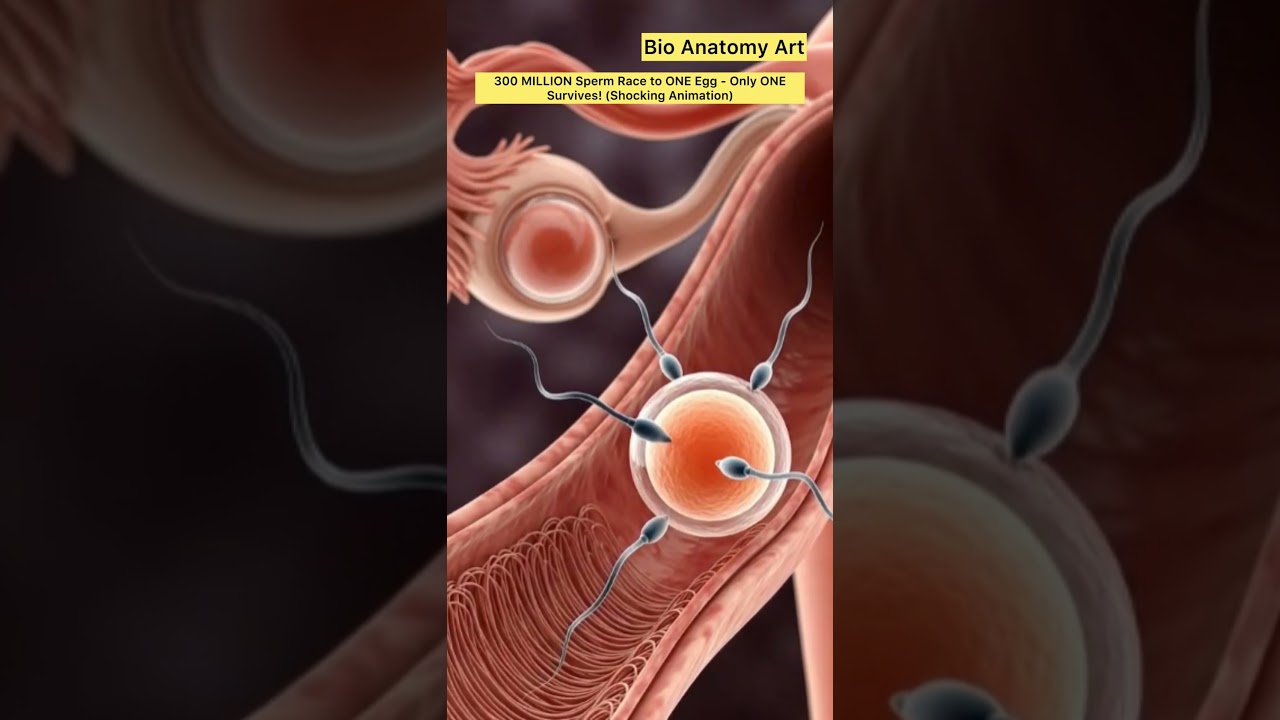 300 MILLION Sperm Race to ONE Egg - Only ONE Survives! (Shocking Animat)| Bio Anatomy Art|Gut Health