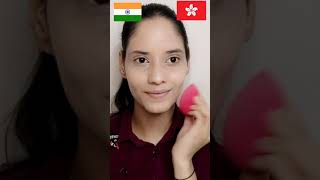 India🇮🇳 vs Hong Kong 🇭🇰 Makeup #shorts