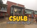 CSULB WEEKEND IN MY LIFE | rain, work, and working out