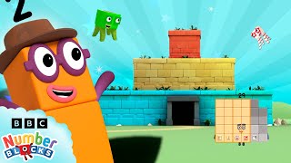 The Square Temple! | Learn to count 1 to 100! | Maths Cartoon for Kids | @Numberblocks