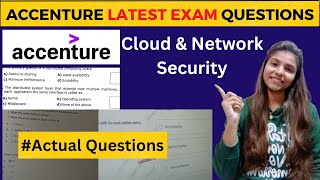 Accenture Cloud and Network Security Questions | Latest Accenture exam Questions #accenture#question screenshot 3