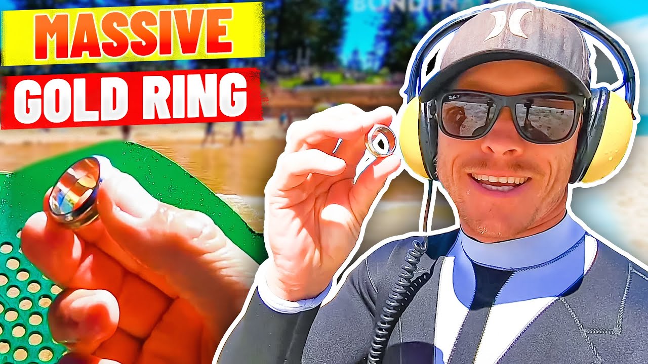 Massive GOLD Ring Found Metal Detecting at Beach - YouTube