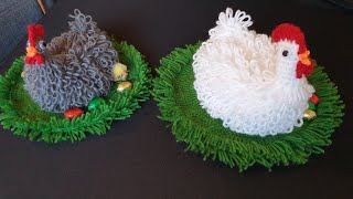 : Part 1!                        1.dio!!! Crochet Chicken/Huhn im Nest/kako uraditi  kokos od vune