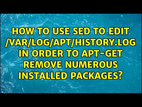 How to use sed to edit /var/log/apt/history.log in order to apt-get remove numerous installed...