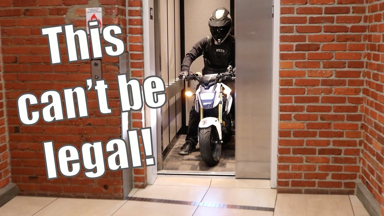 *MOTORCYCLE IN AN ELEVATOR* YouTube