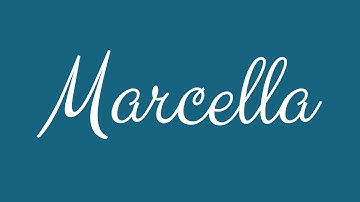 Learn how to Sign the Name Marcella Stylishly in Cursive Writing
