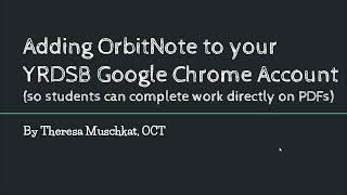 Adding OrbitNote to Google Chrome