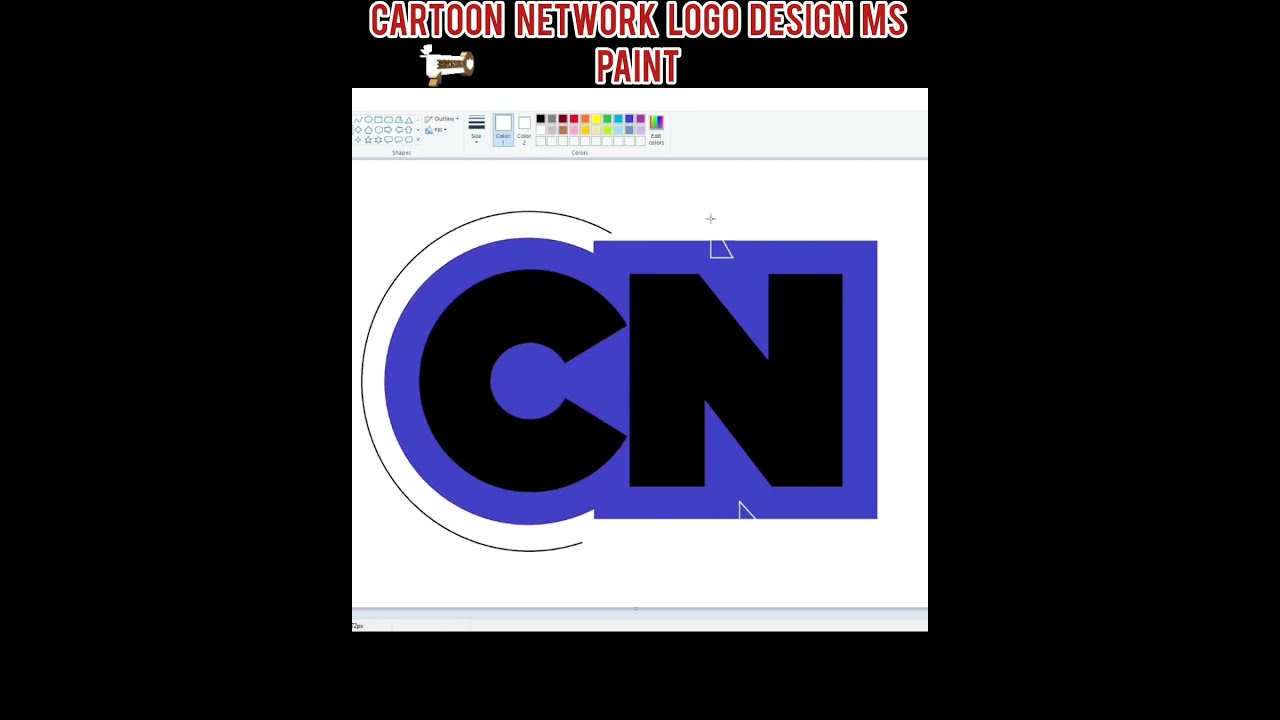 cartoon network logo design ms paint// ms paint cartoon network logo// how to draw cartoon network/
