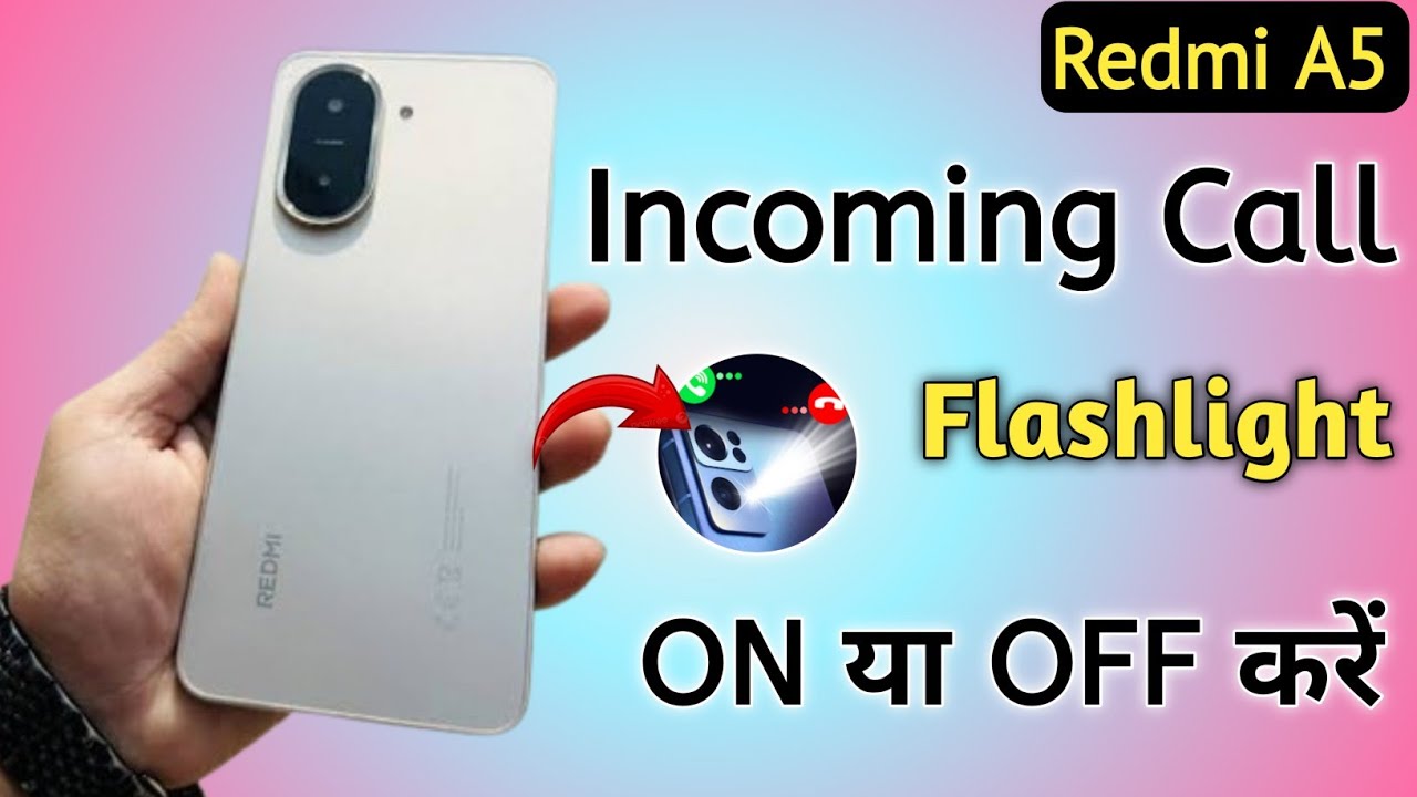 Redmi a5 incoming call flash light setting || How to enable incoming call flash light redmi a5