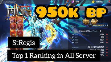 MU Origin 2 - 950k BP Top 1 Ranking in All Server