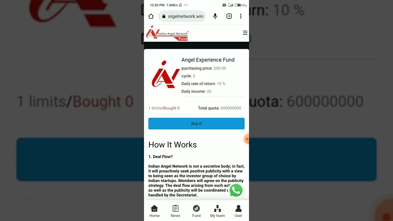 new earning application (indian angel network) new
