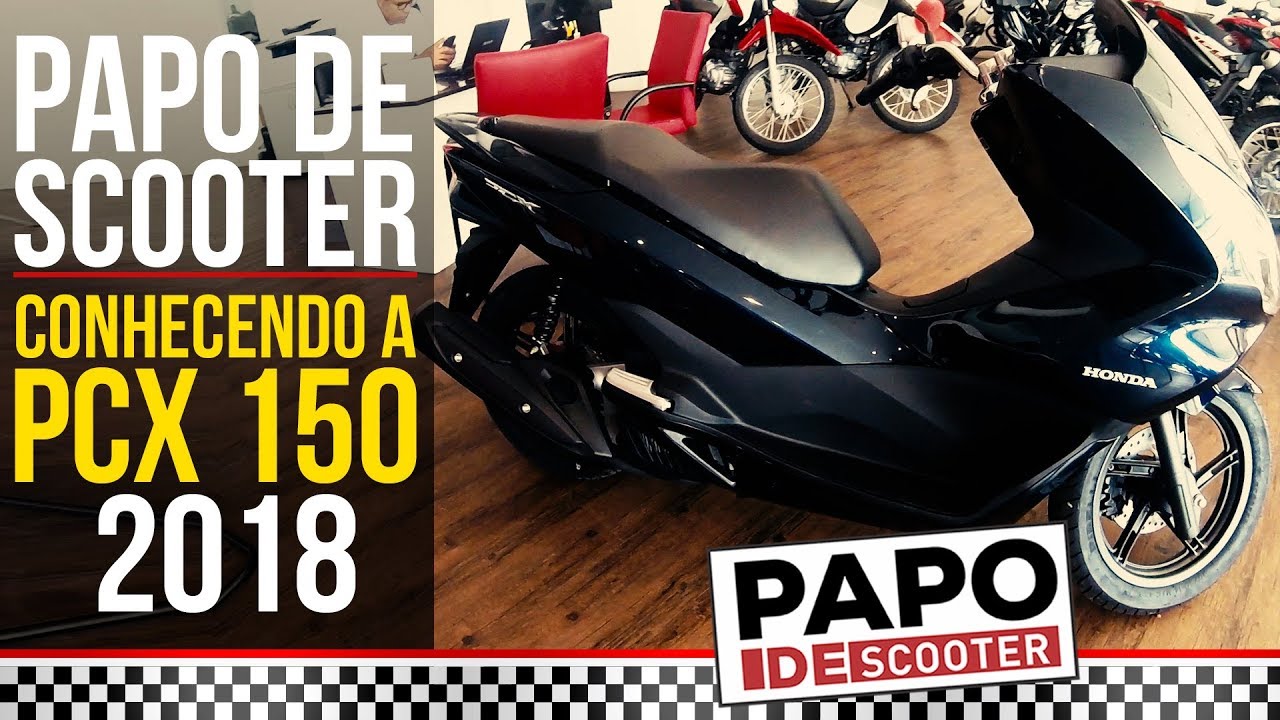 Conhecendo Honda Pcx 2018 Na Cor Azul Papo De Scooter Youtube