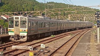 信越線211系A34編成 折り返し高崎行き 横川駅入線