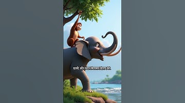 Thumbnail of Aik Hathi aur Bandar ki kahani #cute #funny #moralstories