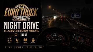 uro Truck Simulator 2 Night Drive 🚛 Relaxing LoFi Highway Ambience screenshot 3