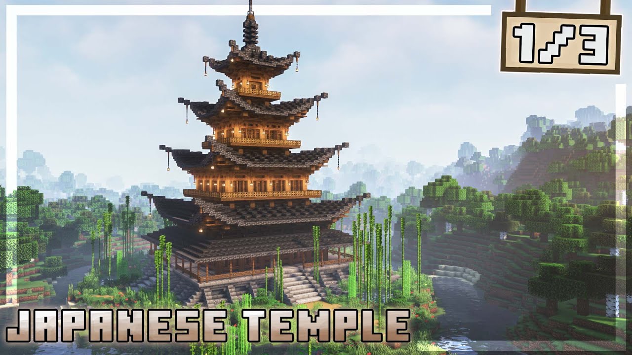 Minecraft  How to Build a Japanese Pagoda Tutorial 