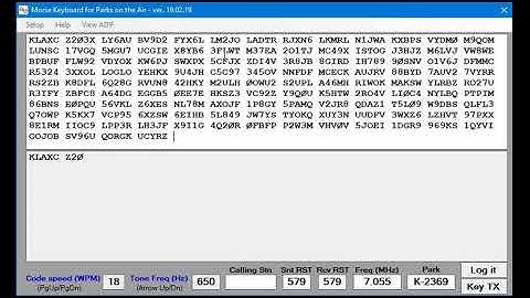 W5LA Morse Keyboard for Parks on the Air