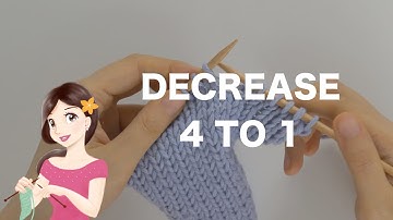 How to Decrease 4 Stitches to 1 | English & Continental Style