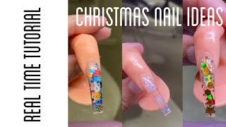 Easy Christmas Nail Ideas | Christmas Nail Art | Real Time Nail Tutorial