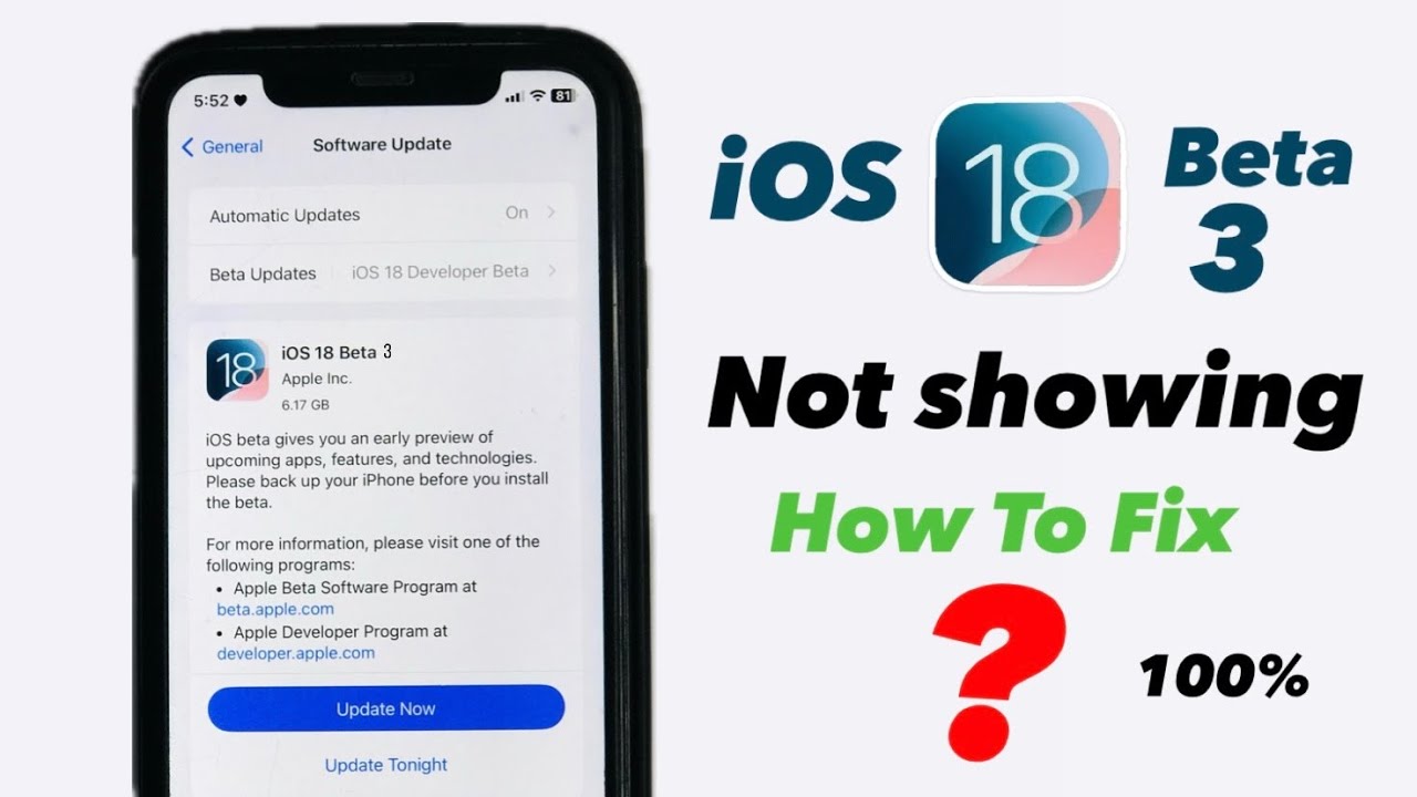 Fix iOS 18 Beta 3 Not showing in iPhone - How to install iOS 18 Beta 3 ...