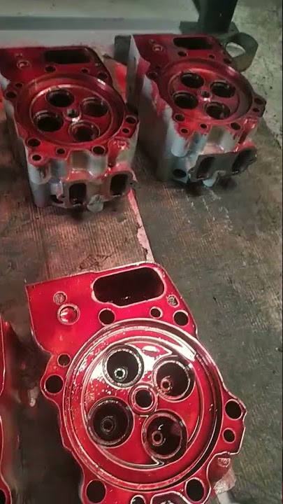 Check keretakan cylinder head | Red penetrant