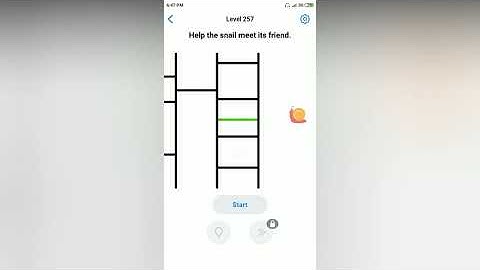 Easy Game - Help the snail meet its friend - Level 257 solution