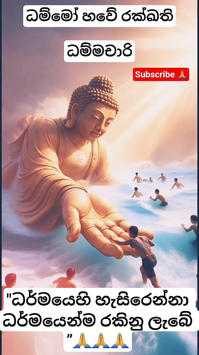ධර්මයේ හැසිරෙන්නා ධර්මය විසින් රකියි..🙏#buddha #buddhism #bana #help #motivation #ai #safe #weather