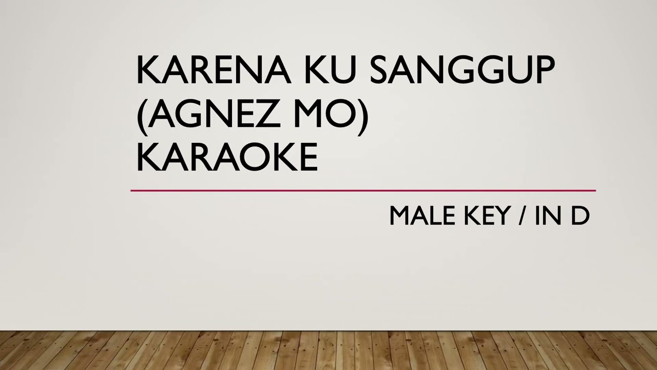 KARENA KU SANGGUP (AGNEZ MO) | Karaoke | MALE KEY
