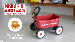 Push & Pull Walker Wagon with Teddy Bear | Radio Flyer