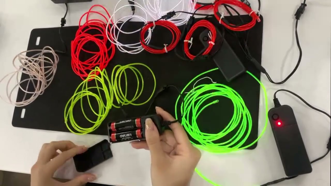 Wire Hilo 3m Luminoso Luz Neon Dj Cable Tron Led Tira Neon