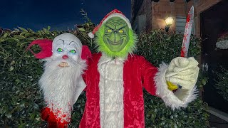 EL GRINCH DE LA NAVIDAD LE QUITA LA CABEZA AL PAPA NOEL PAYASO DE @PARCERICO