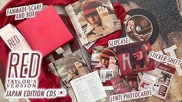 Taylor Swift RED (Taylor’s Version) - Japan Deluxe and Standard CD Unboxing + PH Store Freebies ♥️🧣