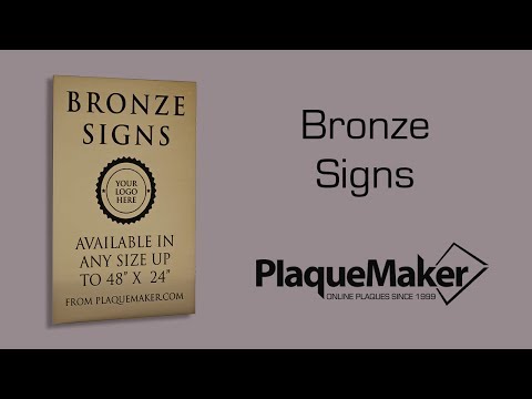 Bronze Signs - PlaqueMaker.com