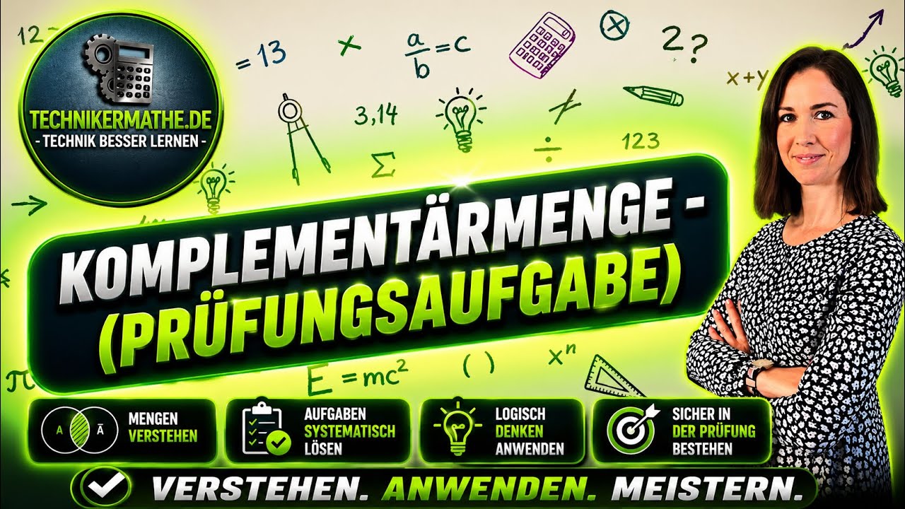 Komplementärmenge [Beispiel] 🟢 Mathe optimal für Techniker, Meister ...