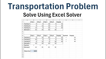 How to Solve a Transportation Problem Using Excel Solver